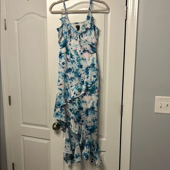 Japna | Dresses | Japna Blue And White Asymmetrical Sundress | Poshmark
